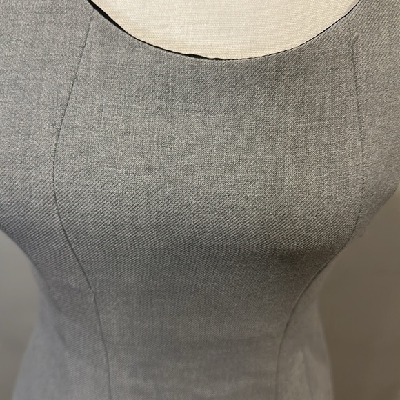 H&M Gray Fit and Flare Skater Dress with Back Zip  Size 6 - Picture 3 of 6